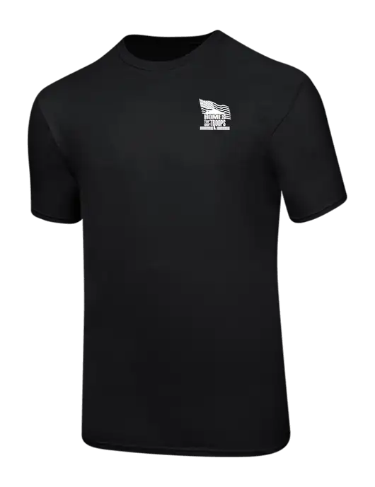 Ring Spun Jet Black 4.5 oz T-Shirt w/Homes For Our Troops, Built for Speed