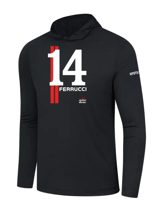 Simply Soft Black Tri Long Sleeve Hoodie w/Racing Stripes 14, HFOTUSA.org