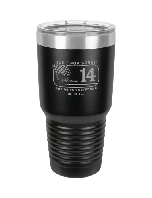 Polar Camel 30 oz Powder Coated Black Vacuum Insulated Tumbler w/Built for Speed HFOT