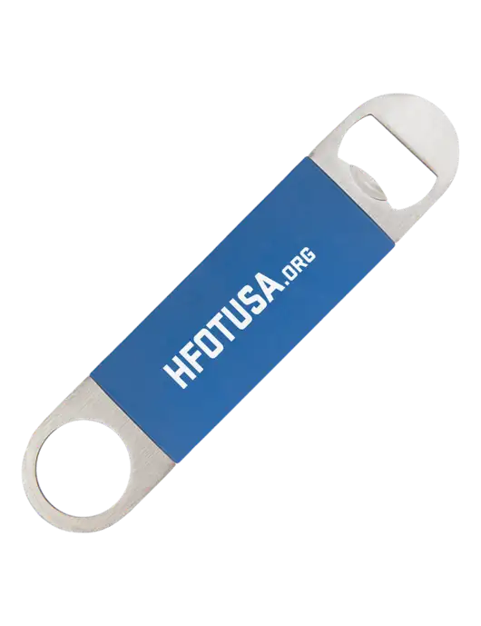 Royal Bottle Opener with Silicone Grip w/HFOTUSA.org