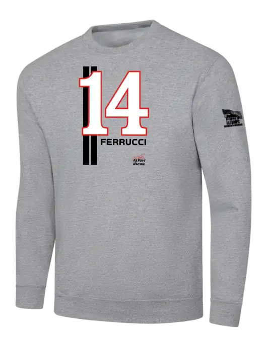 Light Grey Heather 7.8 oz Ring Spun Crew Sweatshirt w/Racing Stripes 14, Homes For Our Troops