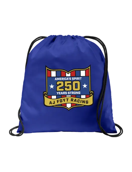 Drawstring  Royal Cinch Pack w/250th AJ Foyt Racing Logo