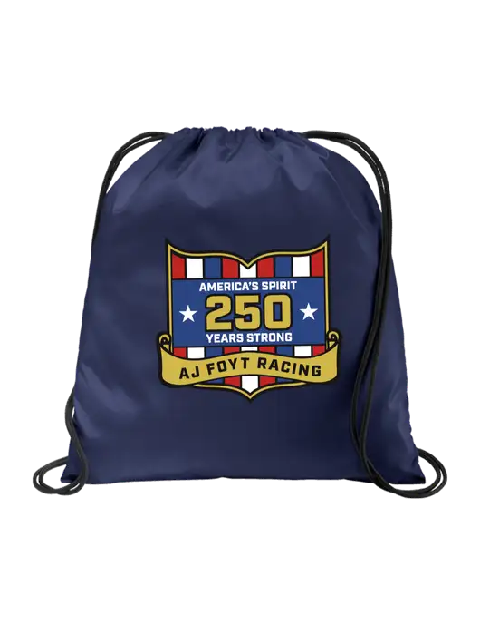 Drawstring  True Navy Cinch Pack w/250th AJ Foyt Racing Logo