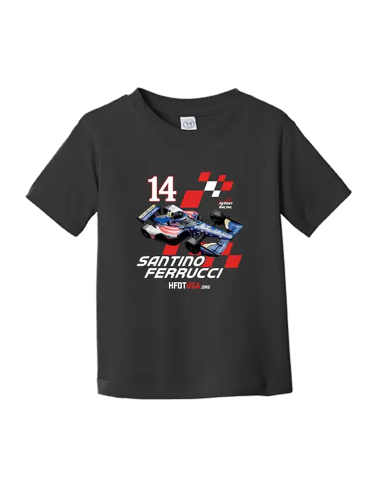 Rabbit Skins Black Toddler Fine Jersey Tee w/Checkered Car HFOTUSA